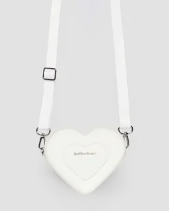 Dr. Martens Mini Sac Vegan En Forme De Cœur White — Kemble Pu Flash Sale