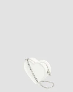 Dr. Martens Mini Sac Vegan En Forme De Cœur White — Kemble Pu Flash Sale