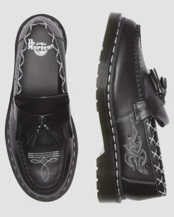 Dr. Martens Mocassins Adrian Contrast Stitch En Cuir à Pampilles Noir — Wanama Cheap