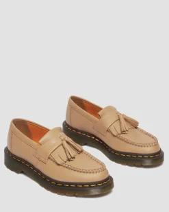Dr. Martens Mocassins Adrian En Cuir Virginia à Pampilles Savannah Tan — Virginia Clearance