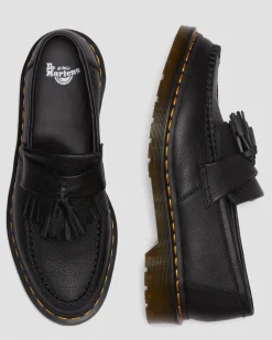 Dr. Martens Mocassins Adrian En Cuir Virginia à Pampilles Noir — Virginia Outlet