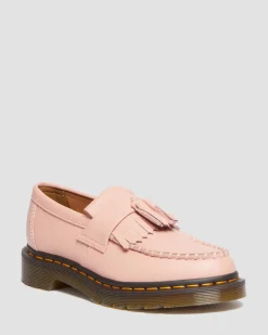 Dr. Martens Mocassins Adrian En Cuir Virginia à Pampilles Peach Beige — Virginia Shop