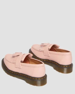 Dr. Martens Mocassins Adrian En Cuir Virginia à Pampilles Peach Beige — Virginia Shop