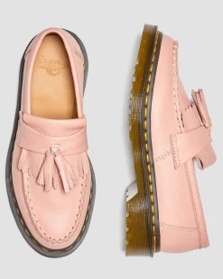 Dr. Martens Mocassins Adrian En Cuir Virginia à Pampilles Peach Beige — Virginia Shop