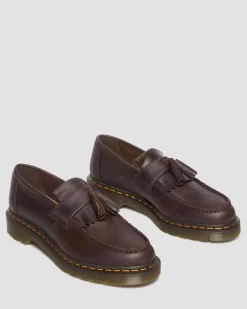 Dr. Martens Mocassins Adrian En Cuir Crazy Horse à Pampilles Marron foncé — Crazy Horse Best Sale