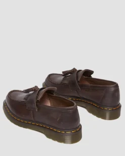 Dr. Martens Mocassins Adrian En Cuir Crazy Horse à Pampilles Marron foncé — Crazy Horse Best Sale