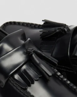 Dr. Martens Mocassins Adrian En Cuir Smooth à Pampilles Noir — Polished Smooth Fashion