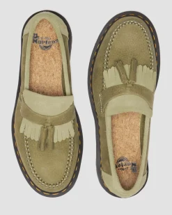 Dr. Martens Mocassins Adrian En Cuir Tumbled Nubuck à Pampilles Muted Olive — Tumbled Nubuck Hot