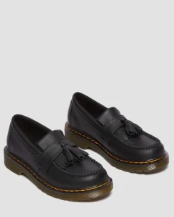Dr. Martens Mocassins Adrian En Cuir Junior Noir — Softy T Online
