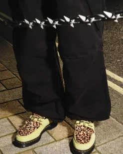 Dr. Martens Mocassins Adrian Snaffle En Daim Et En Hair-On Léopard Lime Green + Leopard — Hair On+Desert Oasis Suede Discount