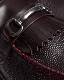 Dr. Martens Mocassins Adrian Snaffle En Cuir Pebble Grain à Franges OXBLOOD Store