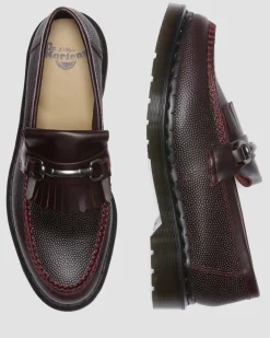 Dr. Martens Mocassins Adrian Snaffle En Cuir Pebble Grain à Franges OXBLOOD Store