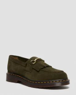 Dr. Martens Mocassins Adrian Snaffle En Daim Olive — Repello Calf Suede Fashion
