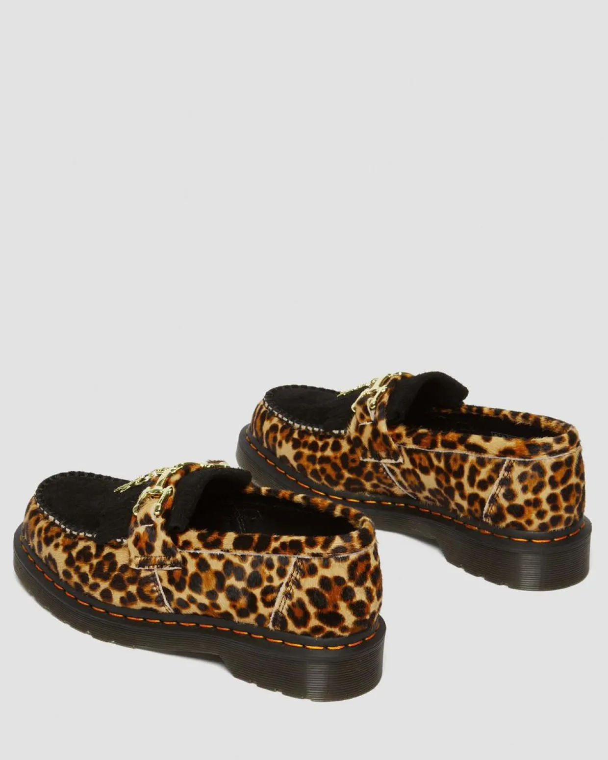 Dr. Martens Mocassins Adrian Snaffle En Hair-On Léopard Archive Leopard + Black — Hair On+Desert Oasis Suede Hot