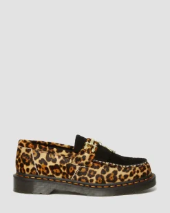 Dr. Martens Mocassins Adrian Snaffle En Hair-On Léopard Archive Leopard + Black — Hair On+Desert Oasis Suede Hot