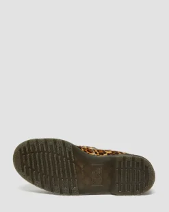Dr. Martens Mocassins Adrian Snaffle En Hair-On Léopard Archive Leopard + Black — Hair On+Desert Oasis Suede Hot