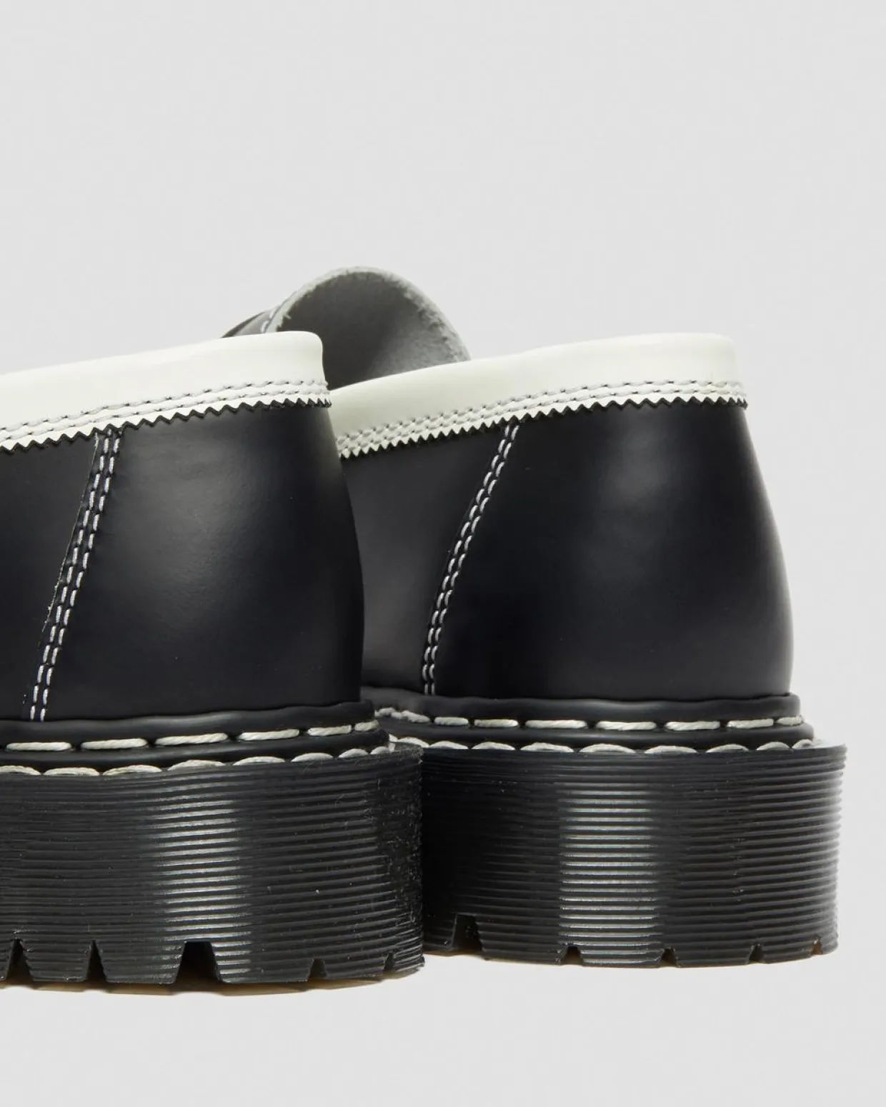 Dr. Martens Mocassins Penton Bex Contrast En Cuir Noir+Blanc — Smooth Slice Cheap