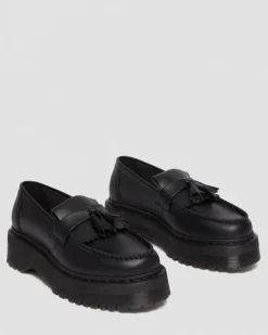 Dr. Martens Mocassins Plateformes Quad Adrian Felix Vegan à Pampilles Noir — Felix Rub Off Clearance