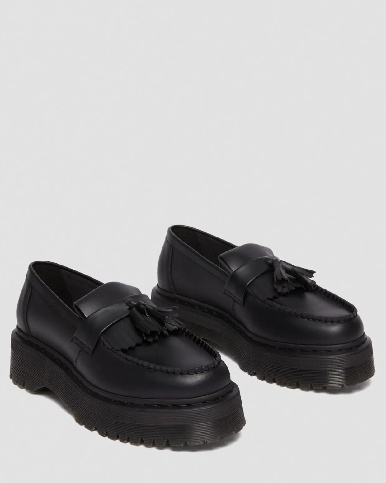 Dr. Martens Mocassins Plateformes Quad Adrian Felix Vegan à Pampilles Noir — Felix Rub Off Clearance