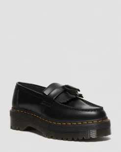 Dr. Martens Mocassins Plateformes Quad Adrian En Cuir à Pampilles Noir — Smooth Leather Cheap