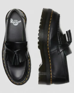 Dr. Martens Mocassins Plateformes Quad Adrian En Cuir à Pampilles Noir — Smooth Leather Cheap