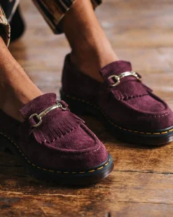 Dr. Martens Mocassins Snaffle En Daim Plum — Desert Oasis Suede New