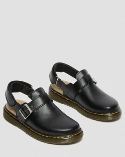 Dr. Martens Mules En Cuir Jorgie Junior Noir — T Lamper Hot