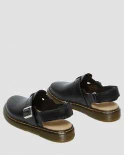 Dr. Martens Mules En Cuir Jorgie Junior Noir — T Lamper Hot