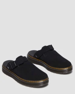 Dr. Martens Mules En Daim Carlson Noir — E.H.Suede Fashion