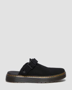 Dr. Martens Mules En Daim Carlson Noir — E.H.Suede Fashion
