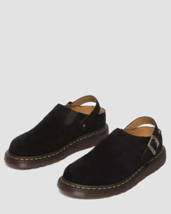 Dr. Martens Mules Isham En Daim Desert Oasis Noir — Desert Oasis Suede Best Sale