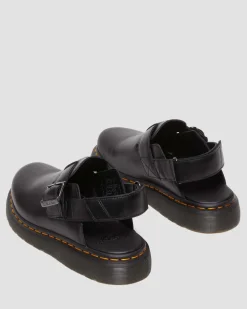 Dr. Martens Mules Jorge II En Cuir Brando à Brides Noir — Brando Discount