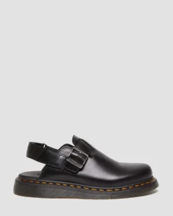 Dr. Martens Mules Jorge II En Cuir Brando à Brides Noir — Brando Discount