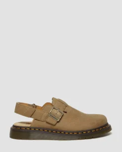 Dr. Martens Mules Jorge II En Cuir Tumbled Nubuck à Brides Savannah Tan — Tumbled Nubuck Hot