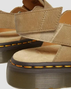 Dr. Martens Mules Jorge II En Cuir Tumbled Nubuck à Brides Savannah Tan — Tumbled Nubuck Hot