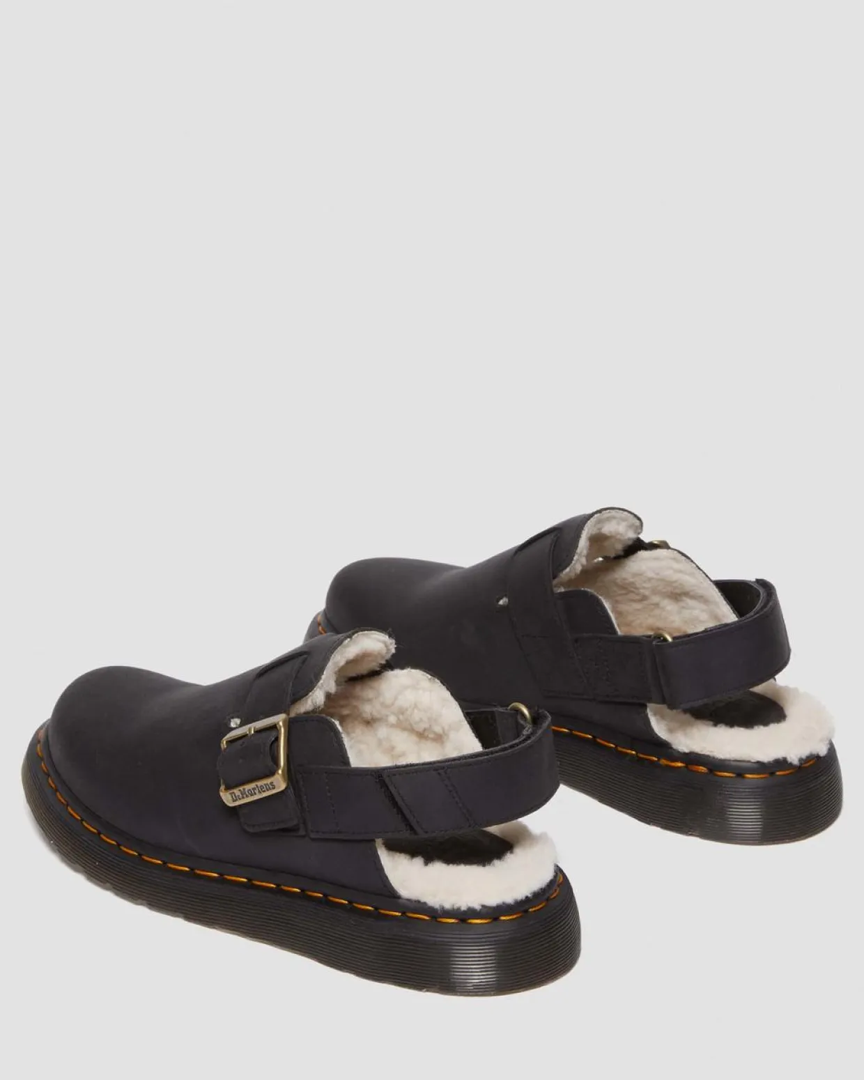 Dr. Martens Mules Jorge II En Fourrure Synthétique BLACK — Archive Pull Up Cheap