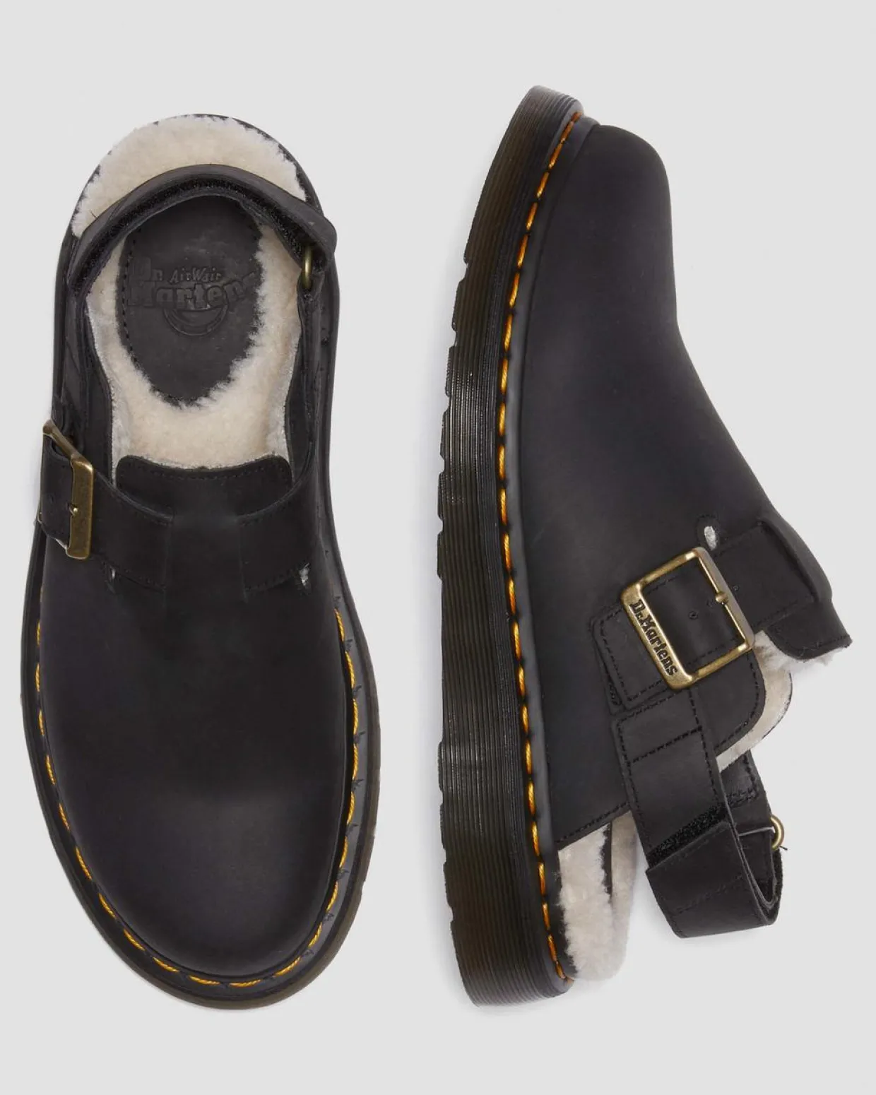Dr. Martens Mules Jorge II En Fourrure Synthétique BLACK — Archive Pull Up Cheap