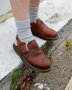 Dr. Martens Mules Jorge II En Fourrure Synthétique WARM TAN — Archive Pull Up Best