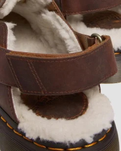 Dr. Martens Mules Jorge II En Fourrure Synthétique WARM TAN — Archive Pull Up Best