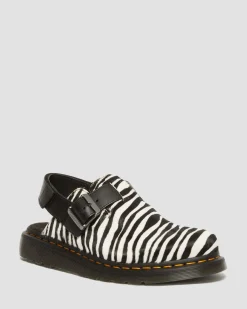 Dr. Martens Mules Jorge II En Hair-On à Bridess BLACK+WHITE — Hair On + Atlas New