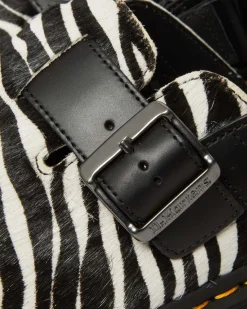 Dr. Martens Mules Jorge II En Hair-On à Bridess BLACK+WHITE — Hair On + Atlas New
