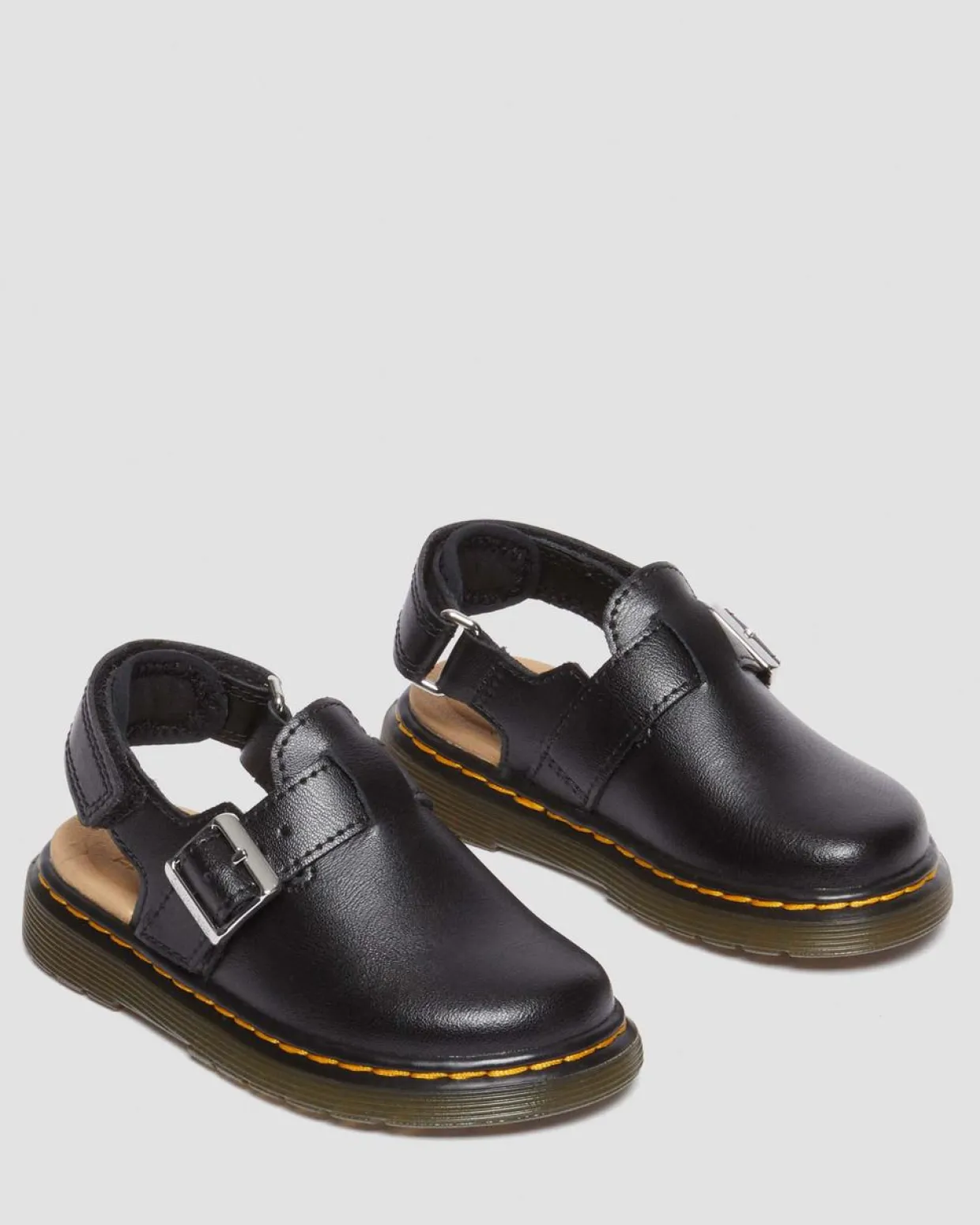 Dr. Martens Mules Jorgie En Cuir Pour Tout-petit Noir — T Lamper Best Sale
