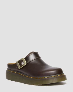Dr. Martens Mules Plateformes Laketen En Cuir Charro — Atlas Cheap