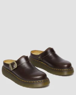Dr. Martens Mules Plateformes Laketen En Cuir Charro — Atlas Cheap