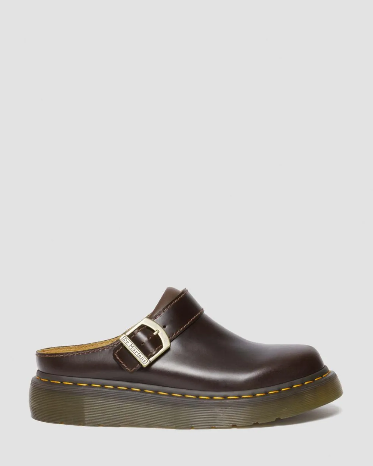 Dr. Martens Mules Plateformes Laketen En Cuir Charro — Atlas Cheap
