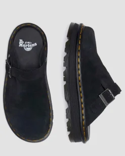 Dr. Martens Mules Plateformes Zebzag Casual En Daim à Brides Noir — E.H.Suede Outlet