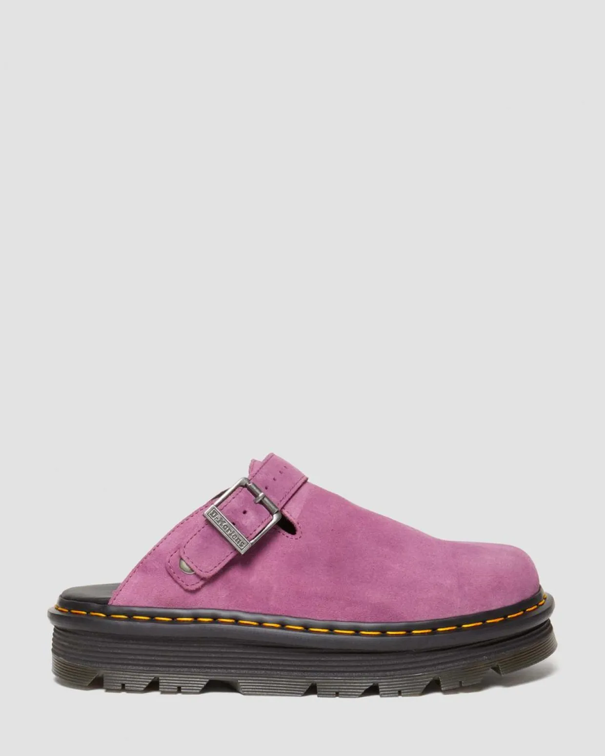 Dr. Martens Mules Plateformes Zebzag Casual En Daim à Brides Muted Purple — E.H.Suede Discount