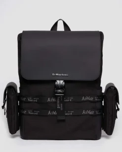 Dr. Martens Sac à Dos En Cuir Rubberised Kiev BLACK — Rubberised Leather+Extra Tough 50/50 Discount