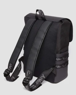 Dr. Martens Sac à Dos En Cuir Rubberised Kiev BLACK — Rubberised Leather+Extra Tough 50/50 Discount