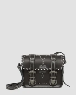 Dr. Martens SAC BANDOULIÈRE CONTRAST STITCH EN CUIR 18 CM Noir — Smooth+Kiev Best Sale